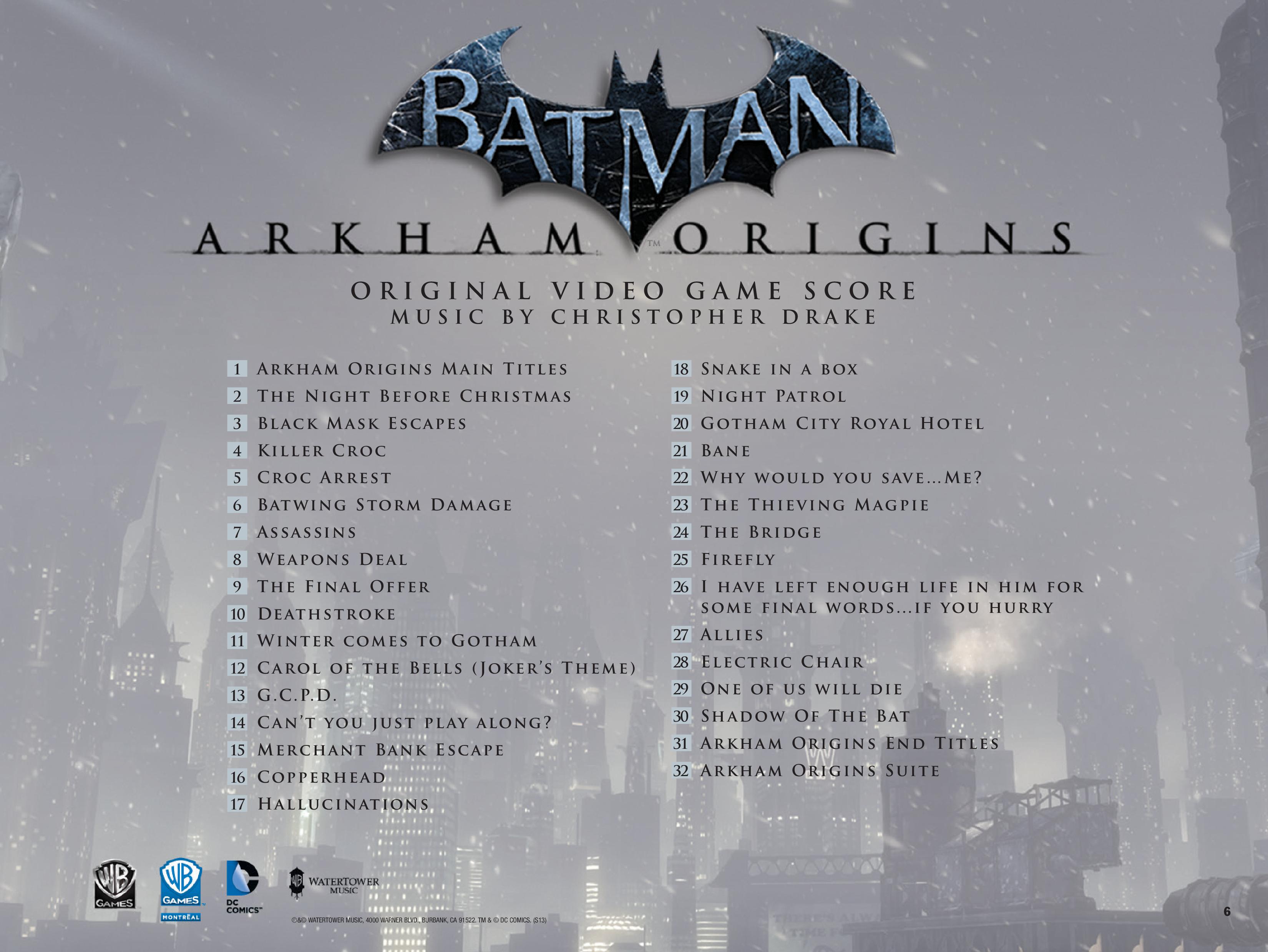 Batman: Arkham Origins Original Video Game Score (2013) MP3 - Download  Batman: Arkham Origins Original Video Game Score (2013) Soundtracks for  FREE!