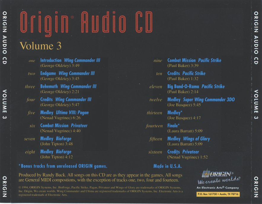 Origin Audio CD - Vol. 3 (1994) MP3 - Download Origin Audio CD 