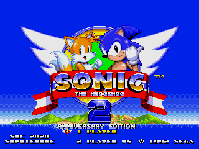 Sonic The Hedgehog 2 - Anniversary Edition (SHC2020) (Genesis
